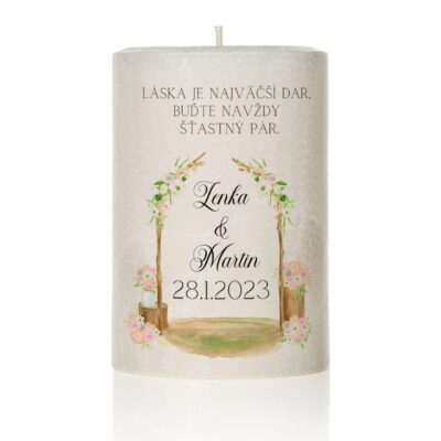 Palmová svadobná sviečka 17