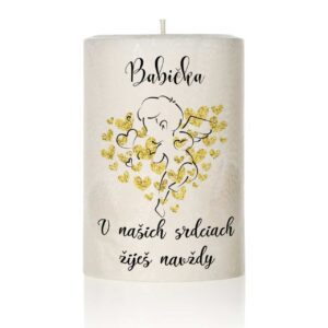 Dekoračná palmová sviečka srdcia