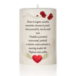 Dekoračná palmová sviečka srdce 4