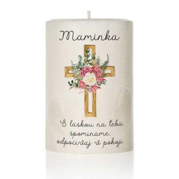 Dekoračná palmová sviečka kríž 2
