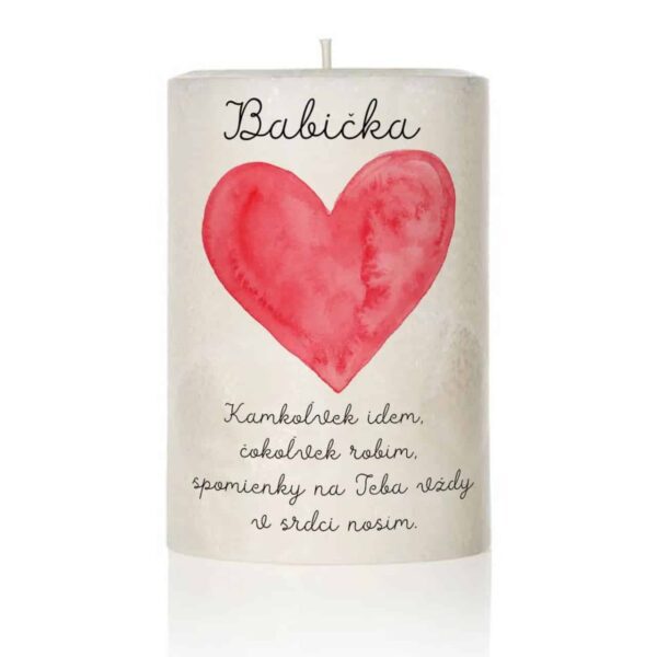 Dekoračná palmová sviečka srdce