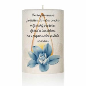 Dekoračná palmová sviečka kríž plamienok 2