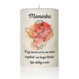 Dekoračná palmová sviečka kríž anjelik