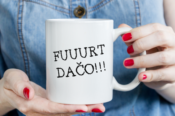 Keramický hrnček - furt dačo...