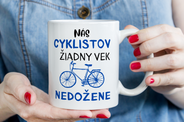 Keramický hrnček - nás cyklistov žiaden vek nedožene..
