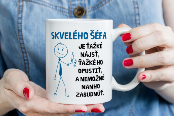 Keramický hrnček - skvelý šéf..