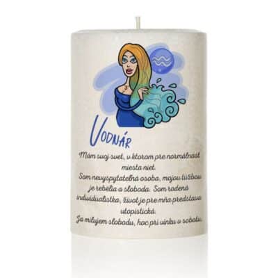 Dekoračná palmová sviečka vodnár