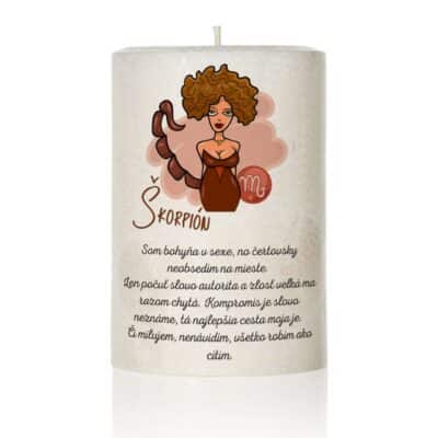Dekoračná palmová sviečka škorpión