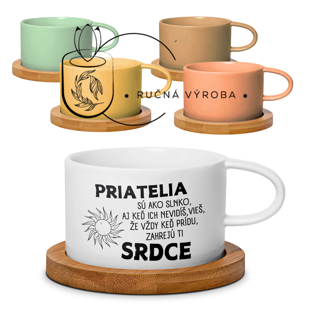 Makrónka hrnček, priatelia sú ako slnko..