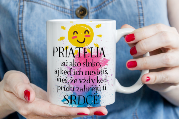 Keramický hrnček priatelia sú ako slnko...
