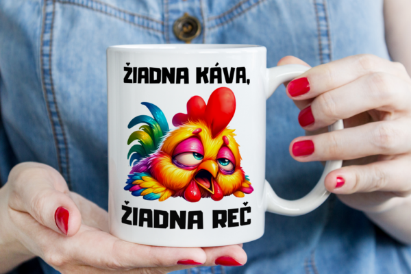 Keramický hrnček, žiadna káva,žiadna reč