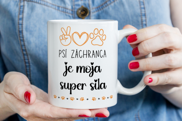 Keramický hrnček, psík záchranca..