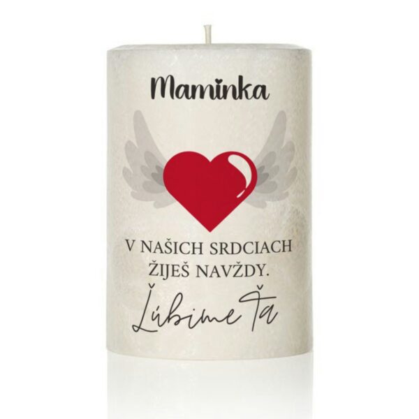 Dekoračná palmová sviečka- v našich srdciach navždy.