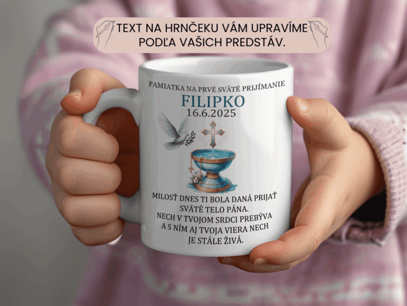 Elegantný keramický hrnček k 1.Sv.prijímaniu