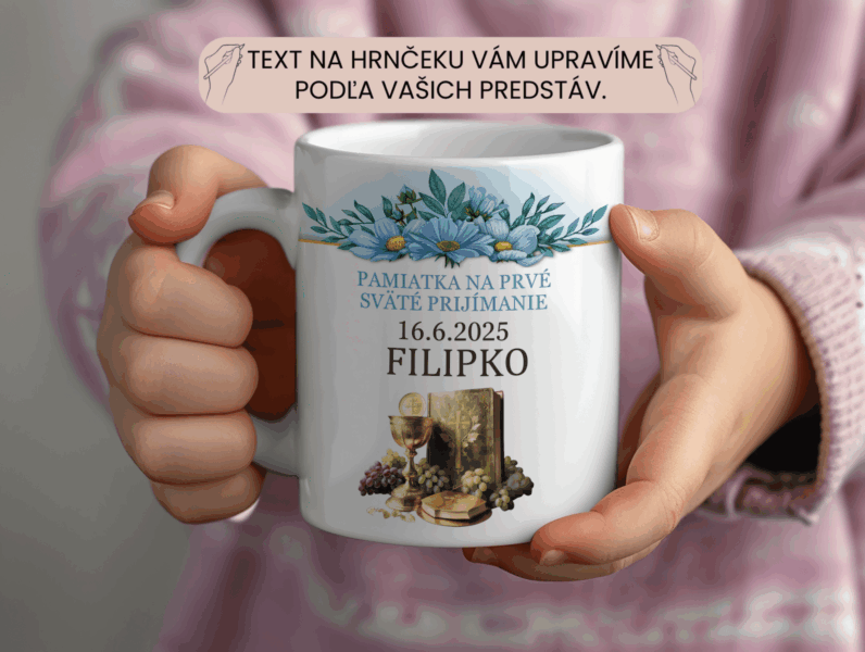 Elegantný keramický hrnček k 1.Sv.prijímaniu
