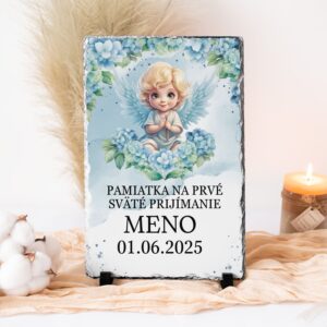 Krásny prírodný kameň s Vaším vlastným textom k 1.Sv prijímaniu