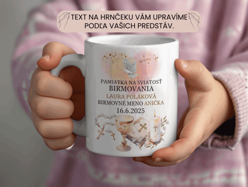 Elegantný keramický hrnček k birmovaniu 2