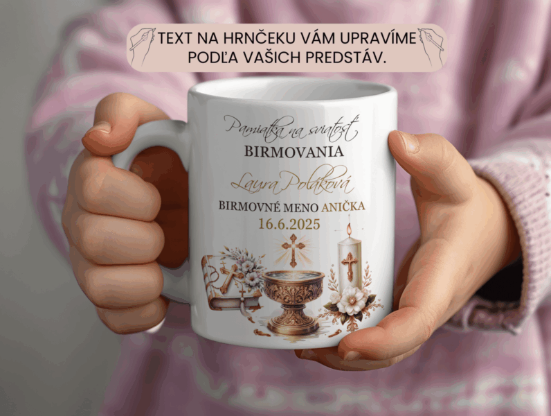 Elegantný keramický hrnček k birmovaniu 1