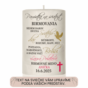 Sviečka Sviatosť Birmovania