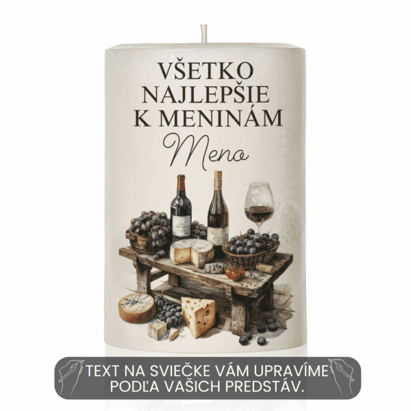 Palmová sviečky s textom podľa želania 2