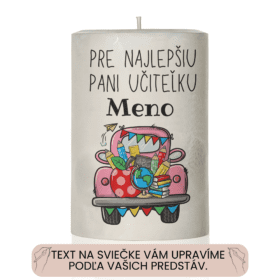 Dekoračná palmová sviečka s Vaším vlastným textom 36