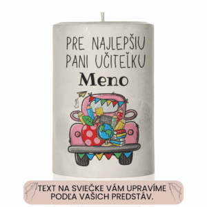 Dekoračná palmová sviečka s Vaším vlastným textom 36