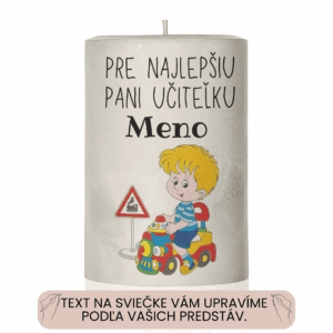 Dekoračná palmová sviečka s Vaším vlastným textom 37