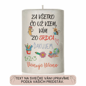 Dekoračná palmová sviečka s Vaším vlastným textom 40