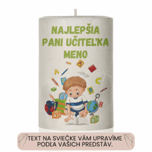 Dekoračná palmová sviečka s Vaším vlastným textom 41