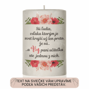 Dekoračná palmová sviečka s Vaším vlastným textom 42