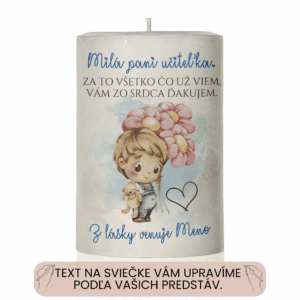 Dekoračná palmová sviečka s Vaším vlastným textom 44