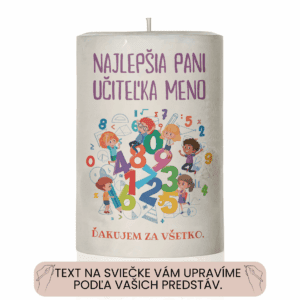 Dekoračná palmová sviečka s Vaším vlastným textom.