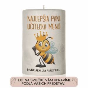 Dekoračná palmová sviečka s Vaším vlastným textom 48