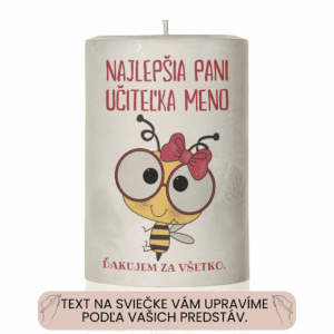 Dekoračná palmová sviečka s Vaším vlastným textom 49