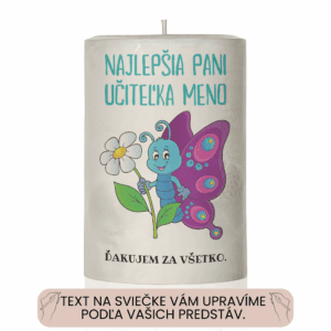 Dekoračná palmová sviečka s Vaším vlastným textom 50