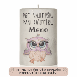 Dekoračná palmová sviečka s Vaším vlastným textom 50