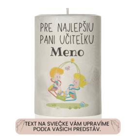 Dekoračná palmová sviečka s Vaším vlastným textom 14