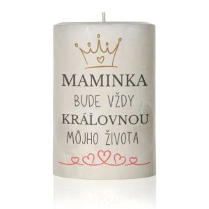 Dekoračná sviečka pre mamu, maminka bude vždy kráľovná