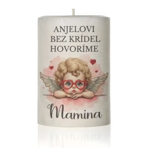 Dekoračná sviečka pre mamu, anjelovi bez krídel