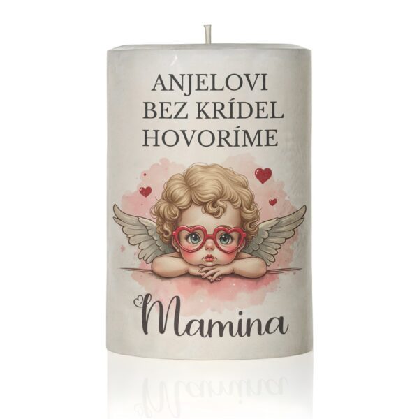 Dekoračná sviečka pre mamu, anjelovi bez krídel