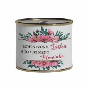 Veľká sviečka v konzerve pre mamu - Boh stvoril lásku..