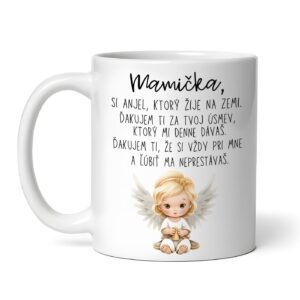 Keramický hrnček pre mamu - Mamička si anjel..