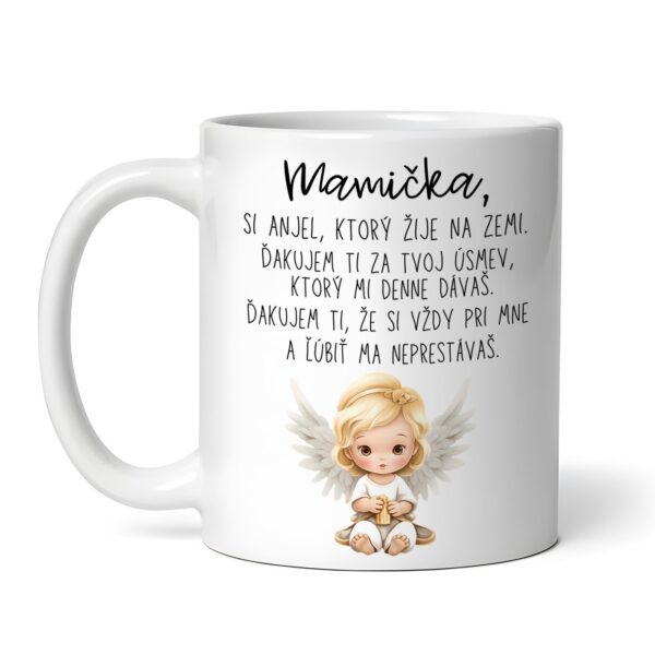 Keramický hrnček pre mamu - Mamička si anjel..