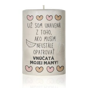 Dekoračná sviečka pre mamu, už som unaená z toho..