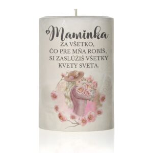 Dekoračná sviečka pre mamu, za všetko čo pre mňa robíš..