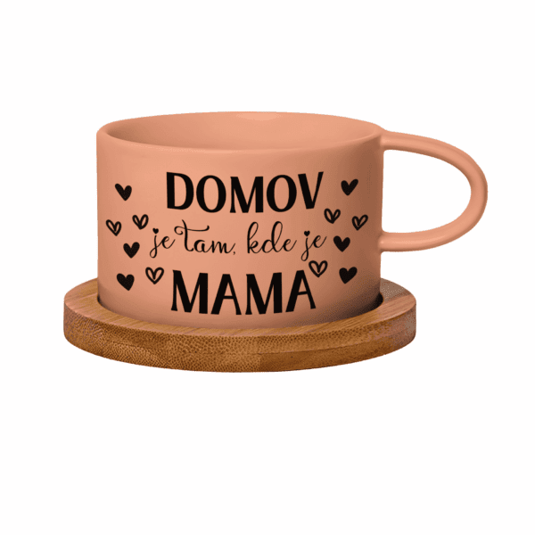 Hrnček makrónka pre mamu - domov je tam kde je mama..