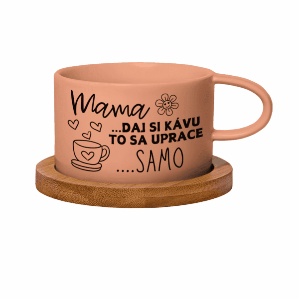 Hrnček makrónka pre mamu - Mama daj si kávu..