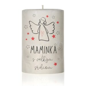 Dekoračná sviečka pre mamu, maminka s veľkým srdcom..
