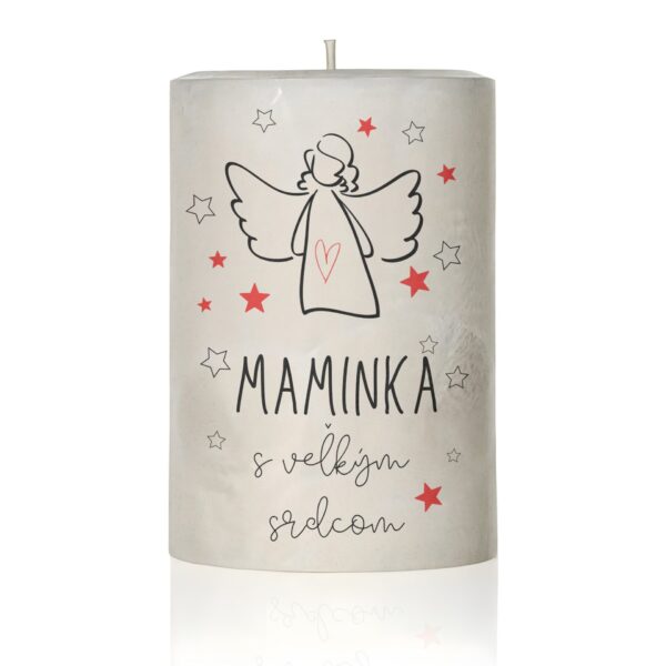 Dekoračná sviečka pre mamu, maminka s veľkým srdcom..
