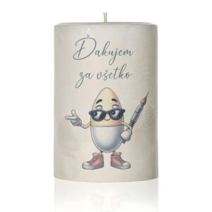 Personalizovaná sviečka s lekárskym motívom a vlastným textom 23